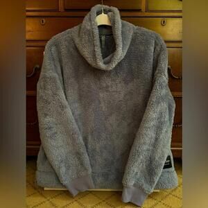 Calvin Klein Performance blue gray plush pullover S NWOT